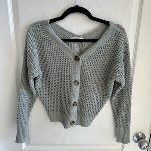 Women's Sage Button-Up Sweater
